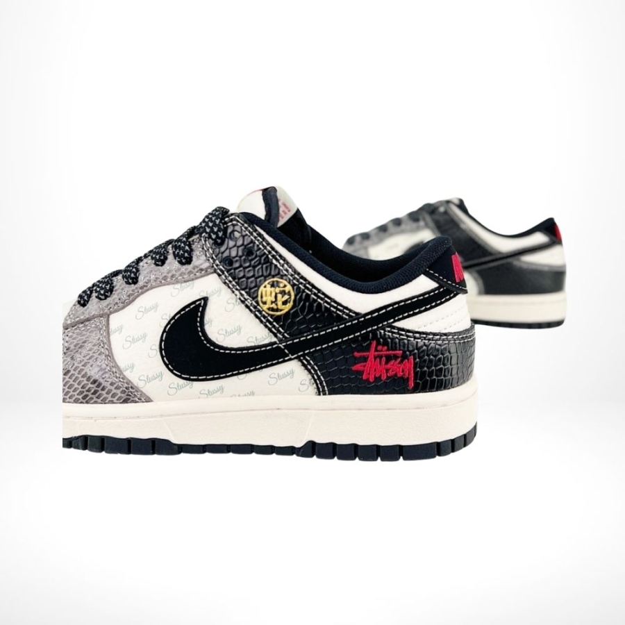 Nike SB Dunk Low X Stussy Year Limited Edition White Black  - Image 3