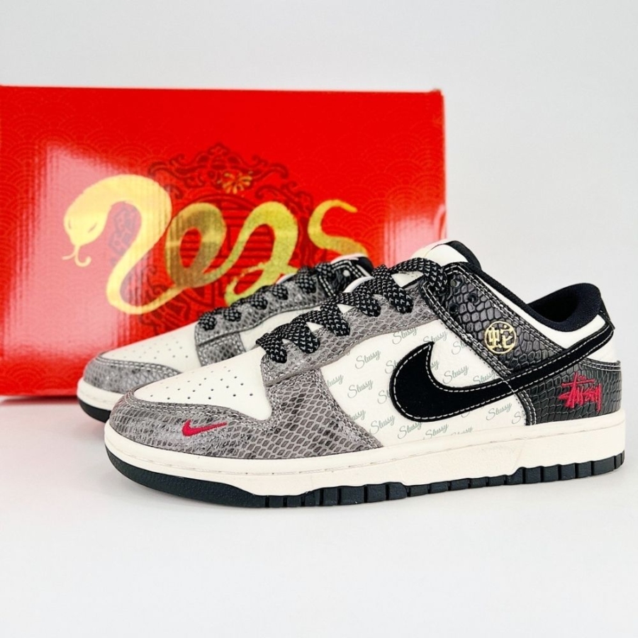 Nike SB Dunk Low X Stussy Year Limited Edition White Black  - Image 7