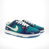 Angled front view of a full pair of Nike SB Dunk Low