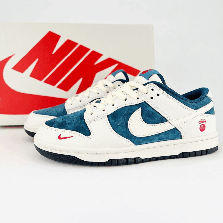 Nike SB Dunk Low X Stussy Navy White - Image 7