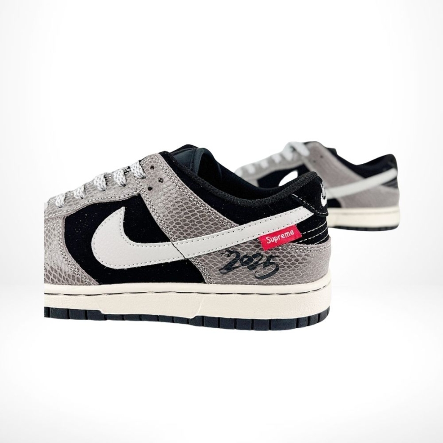 Nike SB Dunk Low X Supreme Year OF The Snake Limited Edition Black Gray - Image 3
