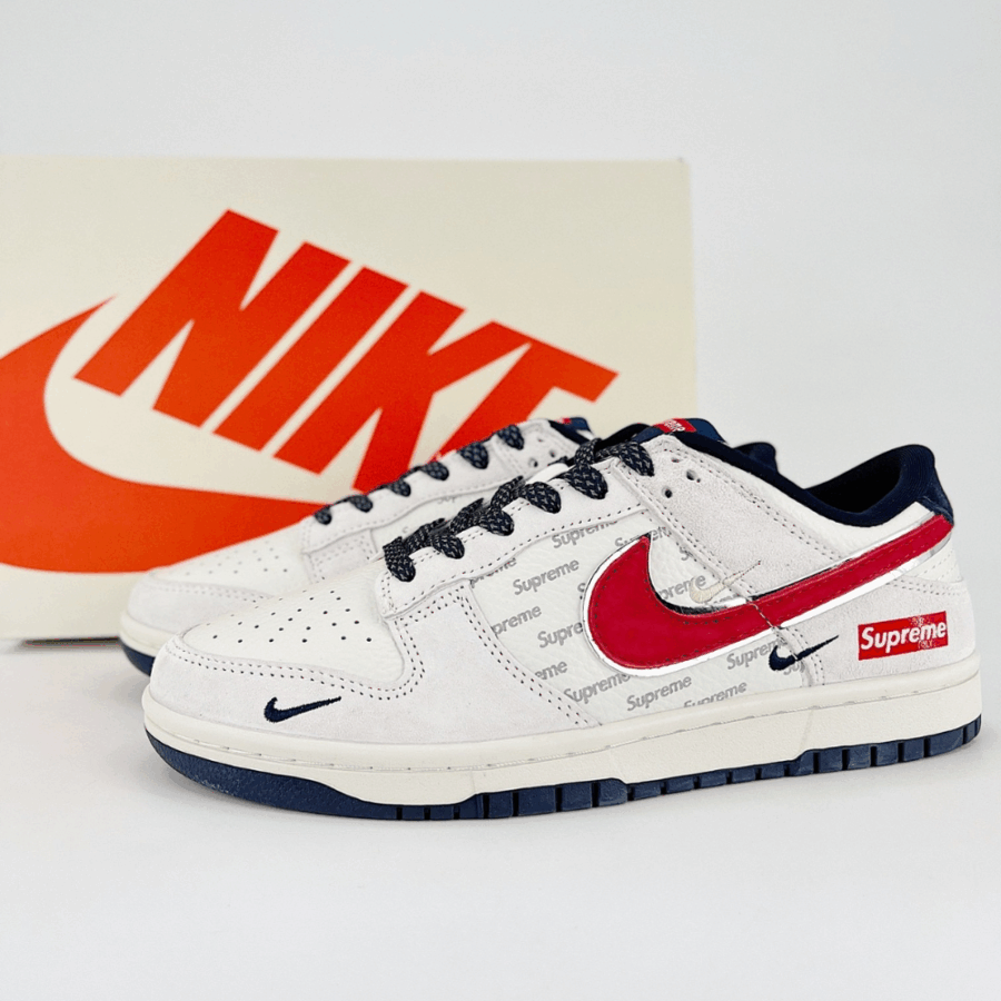 Nike SB Dunk Low X supreme Joint Gray Pig Eight Red Hook - Image 7