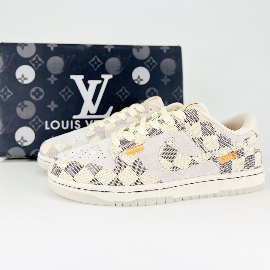 Nike SB Dunk Low X Louis Vuitton Damier Azur Beige - Image 7