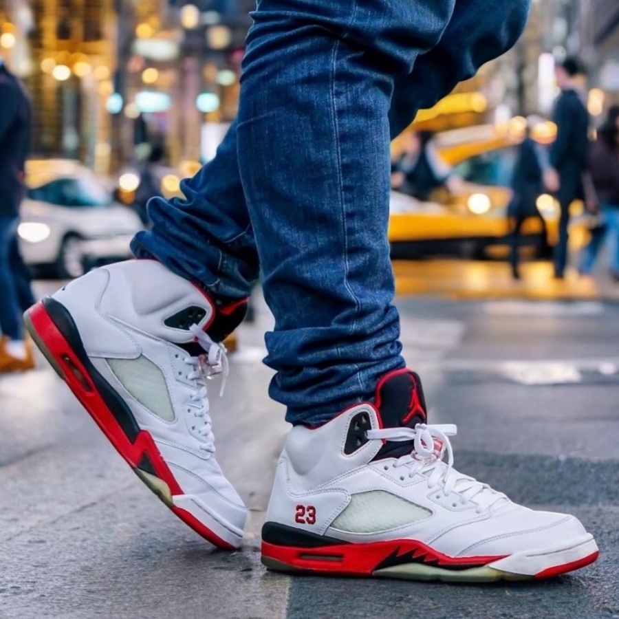 On-foot of the Air Jordan 5