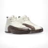 Angled front view of a full pair of Air Jordan 12