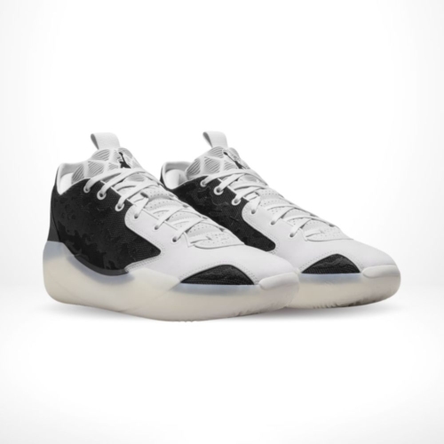 Angled front view of a full pair of Air Jordan 39