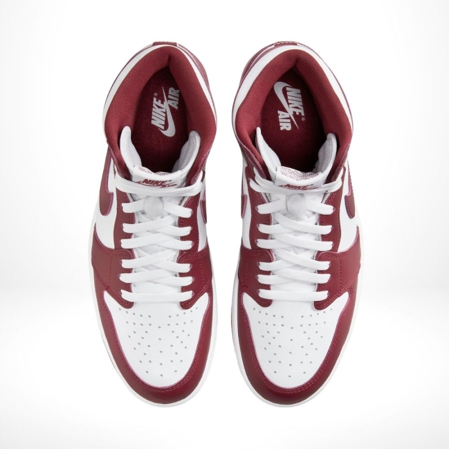 Top-down view of the Air Jordan 1