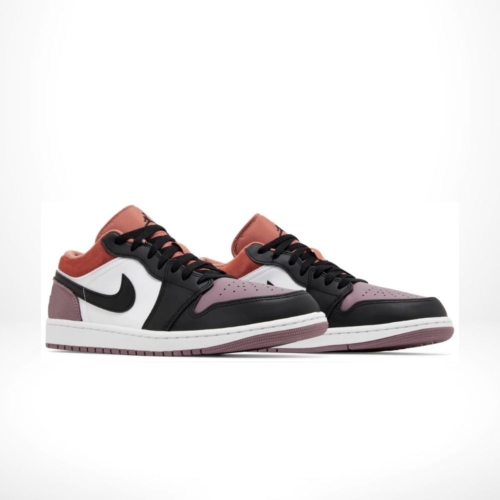 Angled front view of a full pair of Air Jordan 1