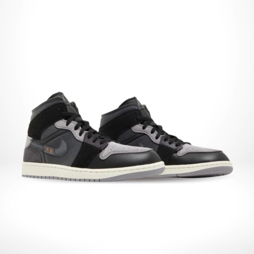 Angled front view of a full pair of Air Jordan 1