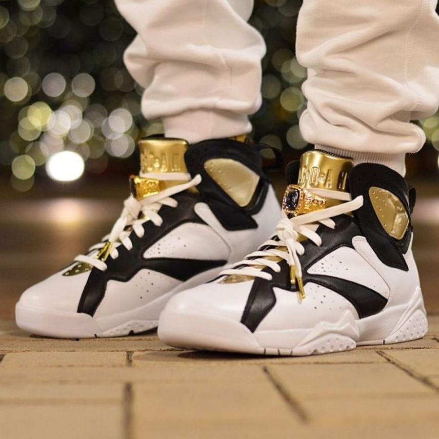 On-foot of the Air Jordan 7