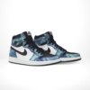 Angled front view of a full pair of Air Jordan 1