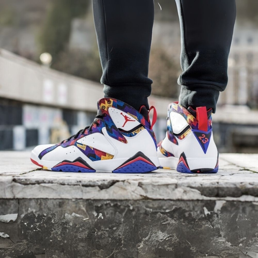 On-foot of the Air Jordan 7