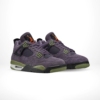 Angled front view of a full pair of Air Jordan 4