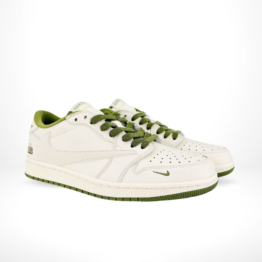 Air Jordan 1 Low x Travis Scott x Gucci White Olive - Image 2