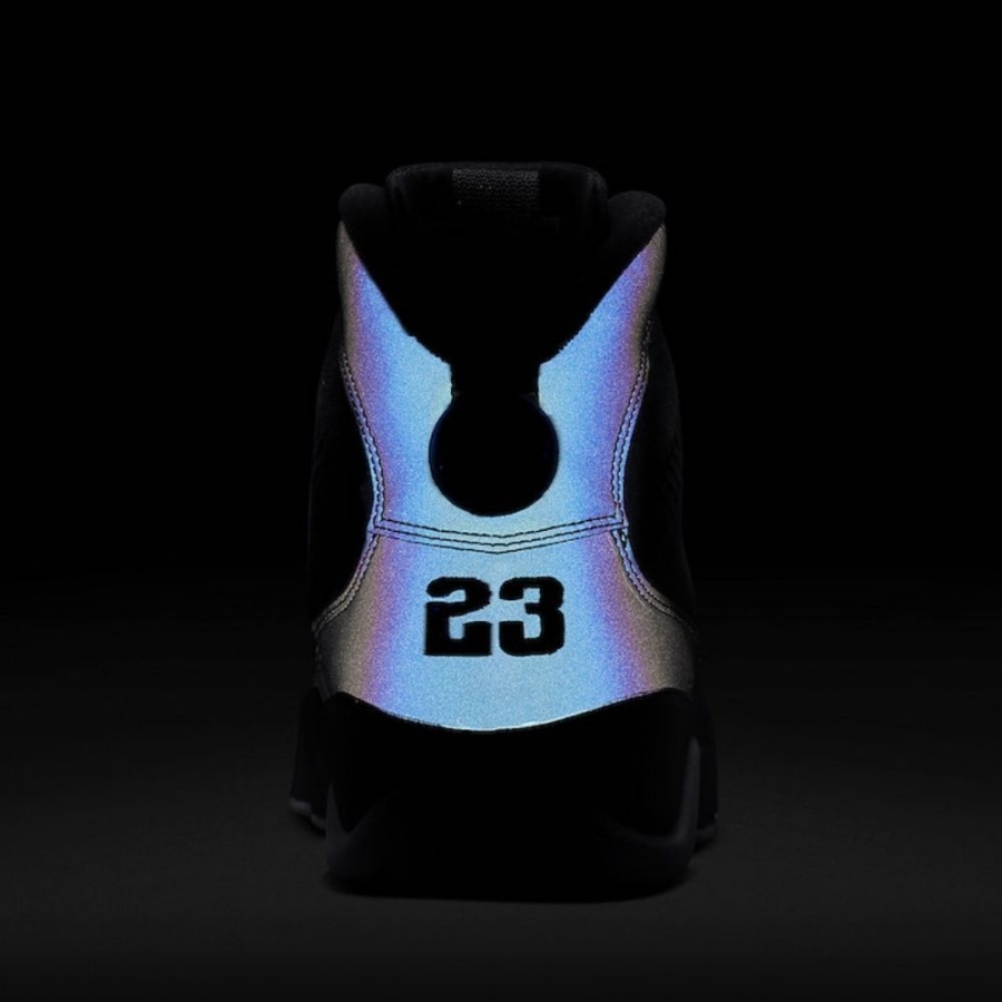Rear view of Air Jordan 9