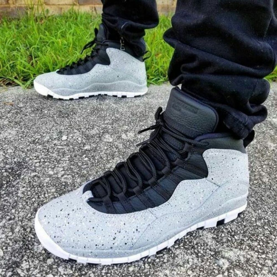 Real lifestyle image of Air Jordan 10