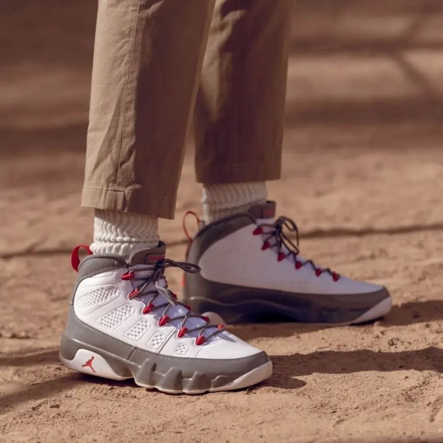 Real lifestyle image of Air Jordan 9