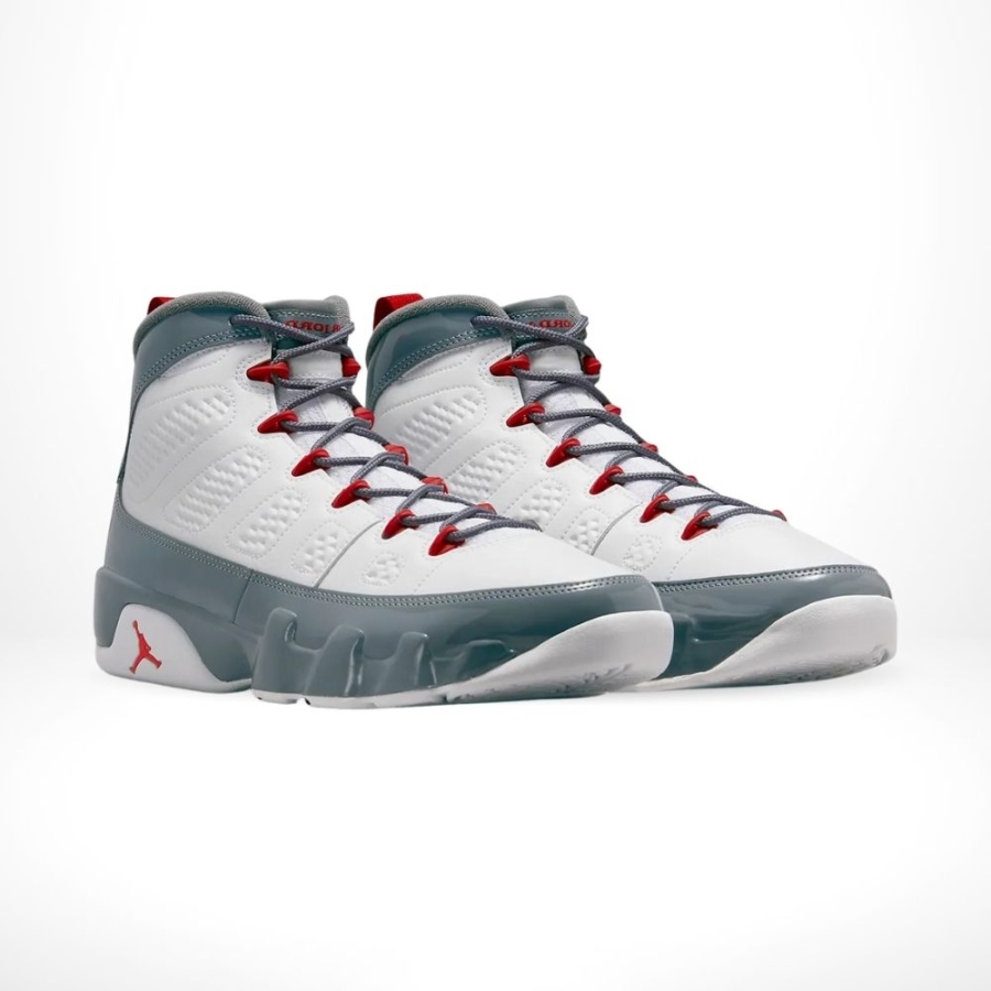 Air Jordan 9 Retro Fire Red Grey - Image 2