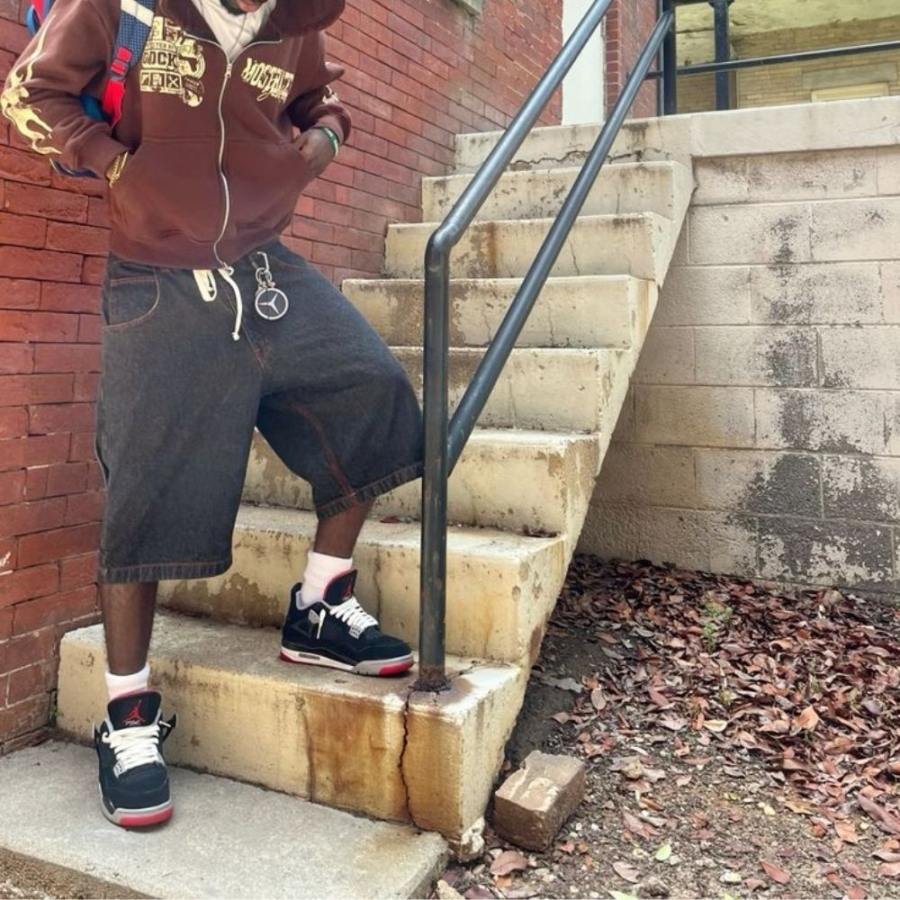 Real lifestyle image of Air Jordan 4