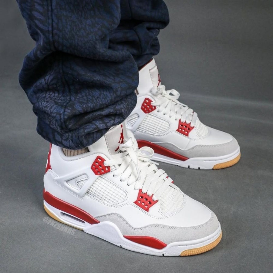 Real lifestyle image of Air Jordan 4
