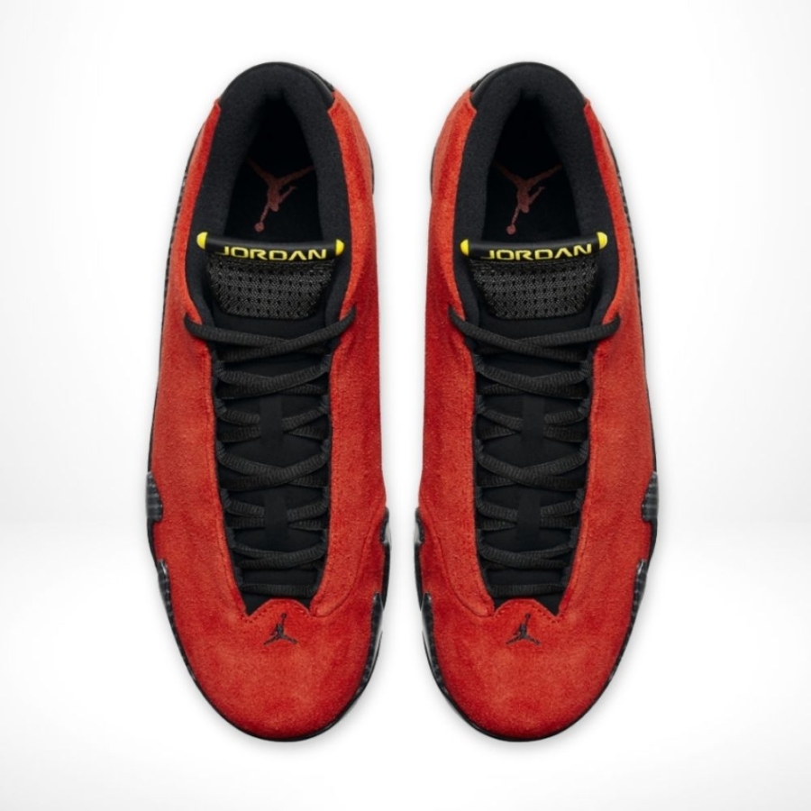 Top view of Air Jordan 14
