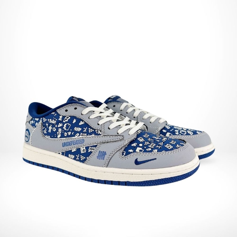 Air Jordan 1 Low x Travis Scott x Undefeated Grey Blue - Image 2