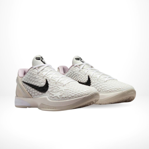 Angled front view of a full pair of Nike Kobe