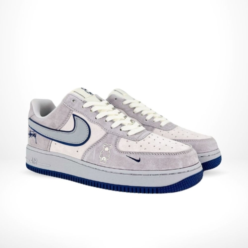 Angled front view of a full pair of Nike SB Dunk Low