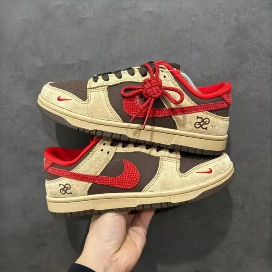 Nike SB Dunk Low Year Of The Snake Limited Brown Coffee Red Small Hook - Image 6