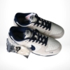 Angled front view of a full pair of Nike Dunk Low