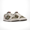 Angled front view of a full pair of Nike Dunk Low