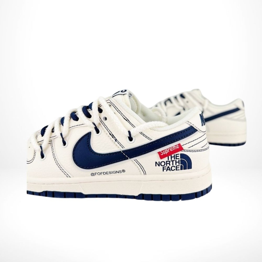 Nike Dunk Low X Supreme X The North Face Navy White - Image 7