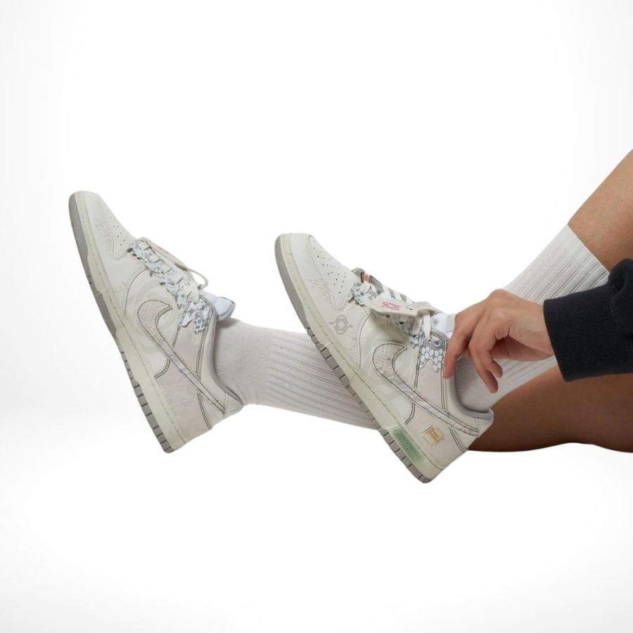 On-foot of the Air Nike Dunk Low