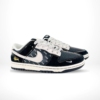 Angled front view of a full pair of Nike Dunk Low