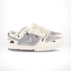 Angled front view of a full pair of Nike Dunk Low