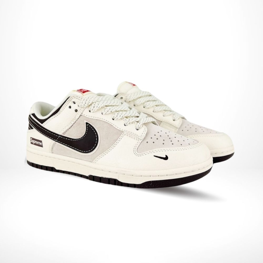 Nike Dunk Low X Supreme Black Beige - Image 2