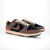 Angled front view of a full pair of Nike Dunk Low