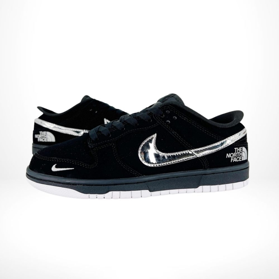 Nike SB Dunk Low X The North Face Black Chrome Silver - Image 6