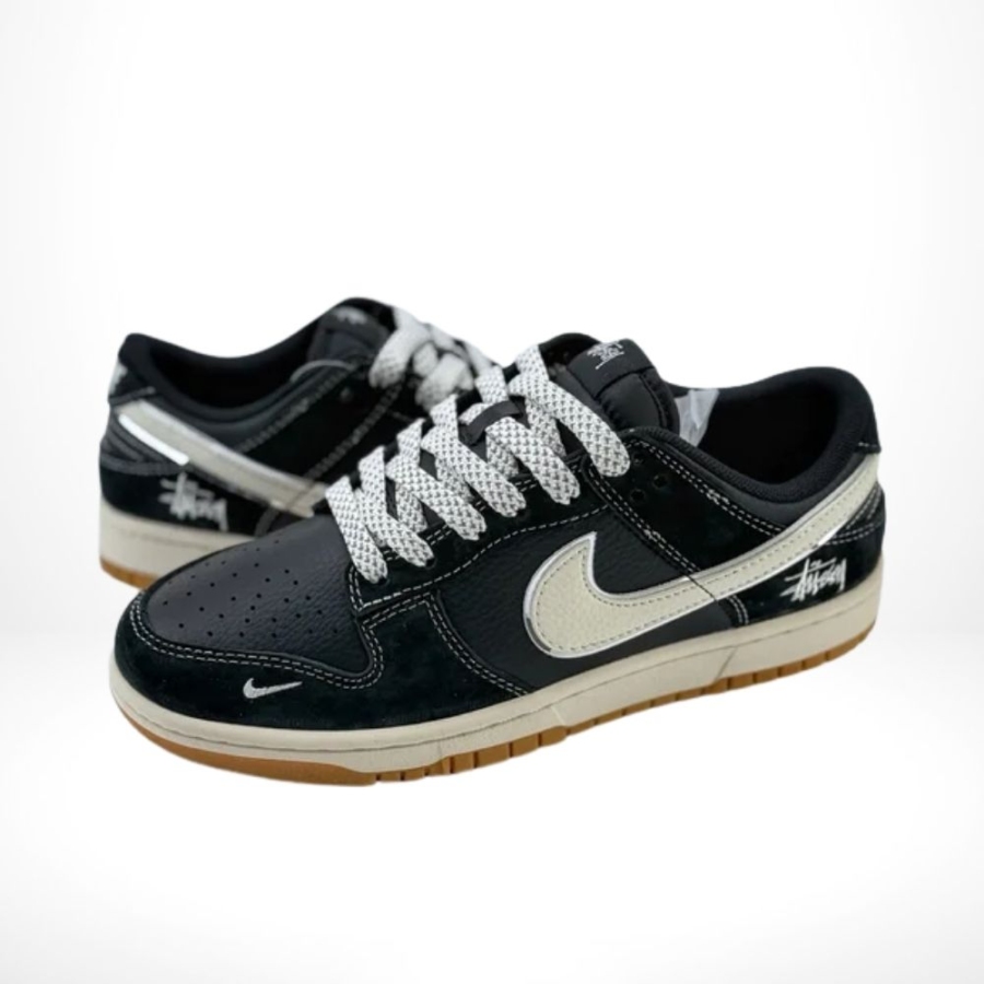 Nike SB Dunk Low X Stussy Black White - Image 3