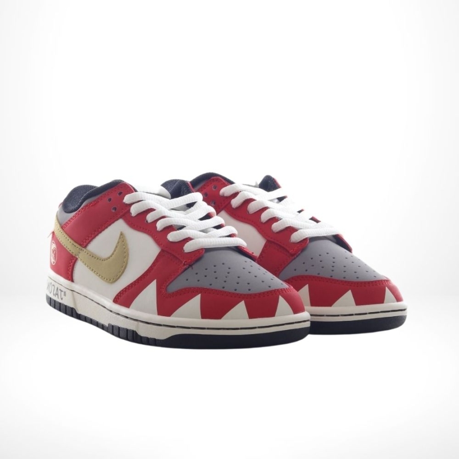 Nike Dunk Low Grey Liminous Red White - Image 2