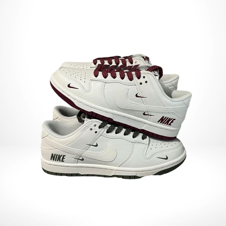Nike Dunk Low Mini Swoosh Cream Burgundy - Image 6