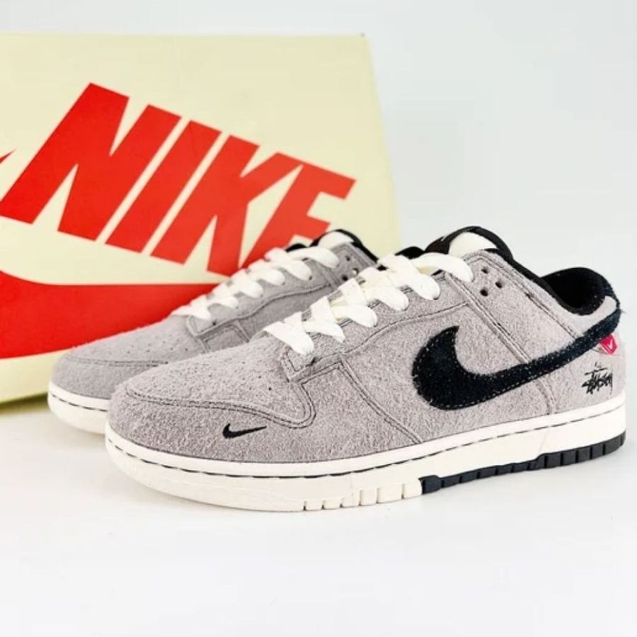 Nike SB Dunk Low X Stussy Grey Black - Image 7