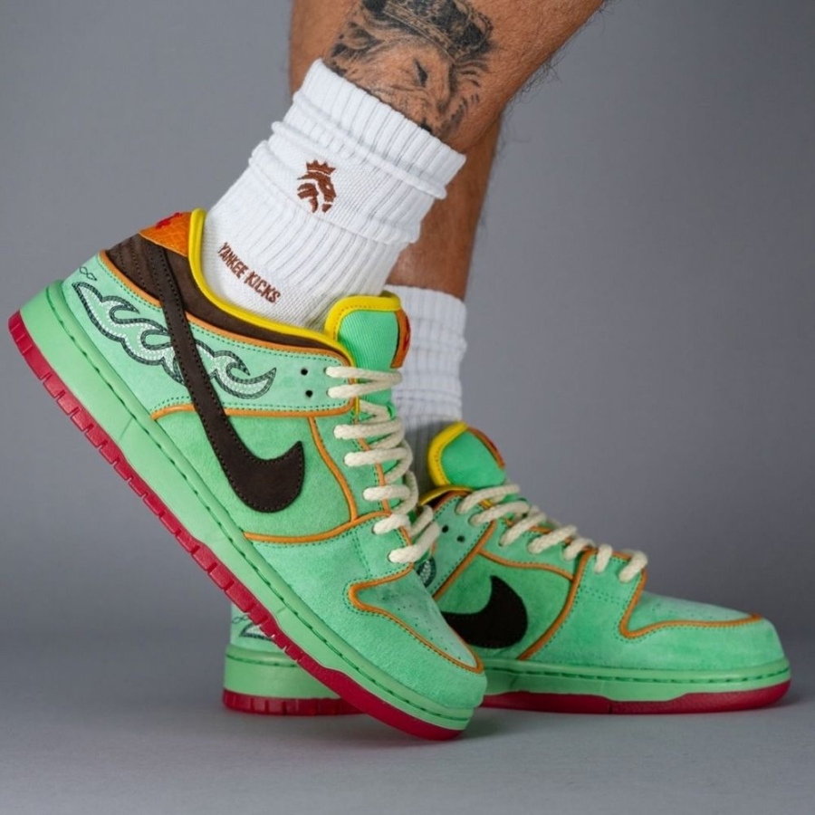 On-foot of the Air Nike SB Dunk Low