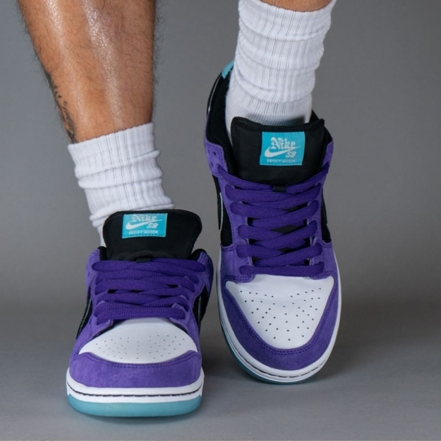 On-foot of the Nike SB Dunk Low