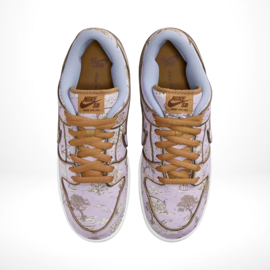 Top-down view of the Nike SB Dunk Low