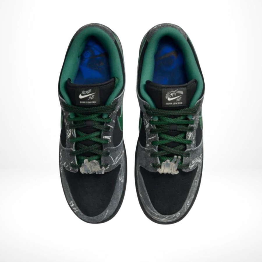 Top-down view of the Nike SB Dunk Low
