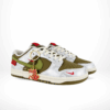 Angled front view of a full pair of Nike SB Dunk Low