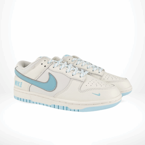 Angled front view of a full pair of Nike SB Dunk Low