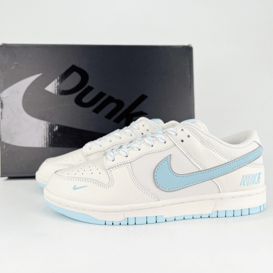 Nike SB Dunk Low White Blue - Image 7