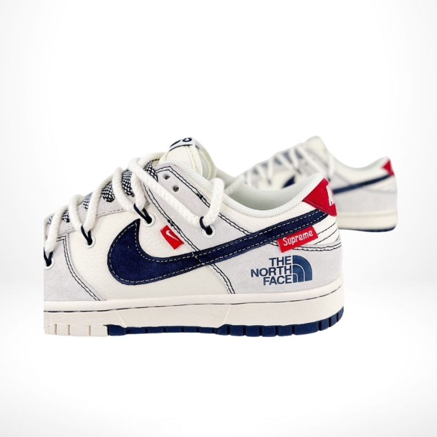 Nike SB Dunk Low X The North Face X Supreme X CDG Strap Beige Navy Blue - Image 3